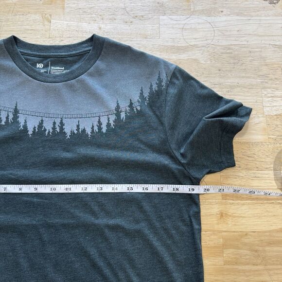 TENTREE Treeblend Organic Tencel Shirt S Capilano Suspension Bridge Forest Green - Picture 7 of 10
